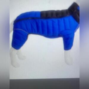 Blue & Black Dog Jacket-4legs covered waterproof Windproof reflective vest XXXXL